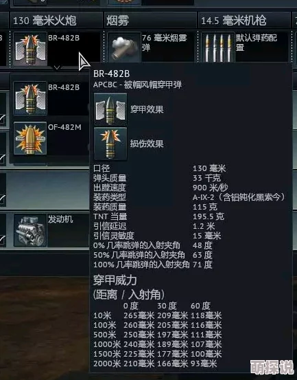 战争雷霆游戏中，中系WZ305坦克应选用哪种炮弹最优解