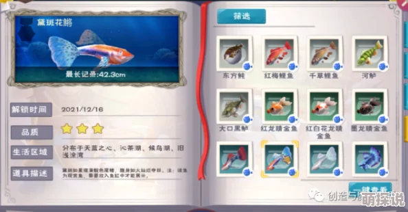 创造与魔法游戏钓鱼概率全面解析：各水域鱼类详细掉率一览表