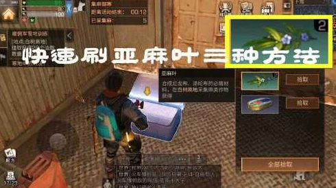 明日之后游戏中亚麻叶获取攻略：全面介绍亚麻叶的获得方法