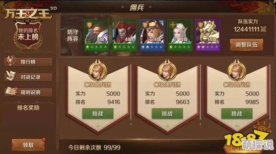 万王之王3D游戏攻略：揭秘最强佣兵选择，辅助首选安琪拉详解