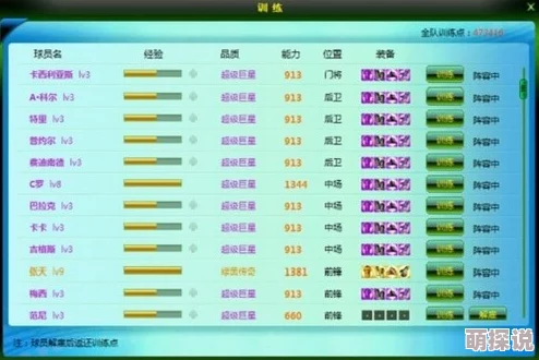 足球大逆袭：全面解析球员升级攻略与成长路径