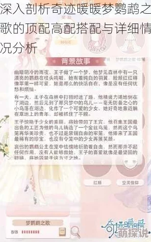 《奇迹暖暖》梦鹦鹉之歌套装各部件顶配详细分析与搭配攻略