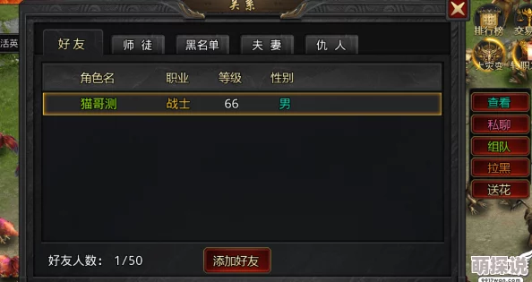 传奇战域系统全面介绍：深入解析好友互动与社交功能详解